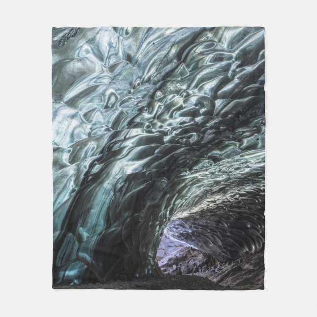 Manta Polar Patrones de pared de cueva de hielo (Anverso)