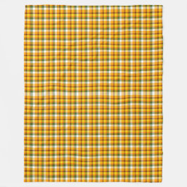 MANTA POLAR PATRONES DE PLACA BLANCA VERDE NARANJA DE OTOÑO