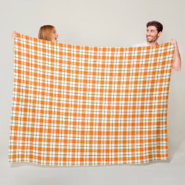 MANTA POLAR PATRONES DE PLACA BLANCA VERDE NARANJA DE OTOÑO