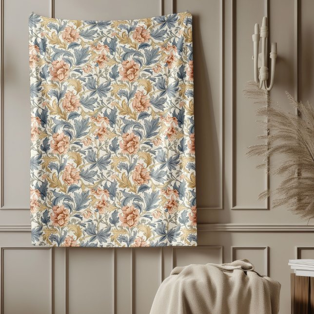 Manta Polar Patrones florales clásicos de William Morris (Timeless William Morris Classic Floral Patterns Fleece Blanket)