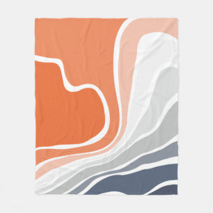 Manta Polar Patrulla De Líneas Líquidas De Groovy De Gradiente