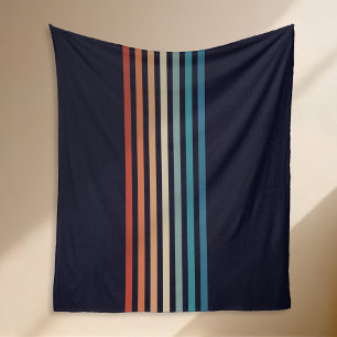 Manta Polar Patter Minimalista retro striped 70