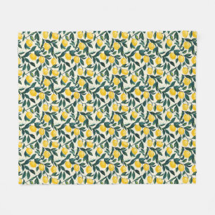 Manta Polar Patterado de limón amarillo pálido