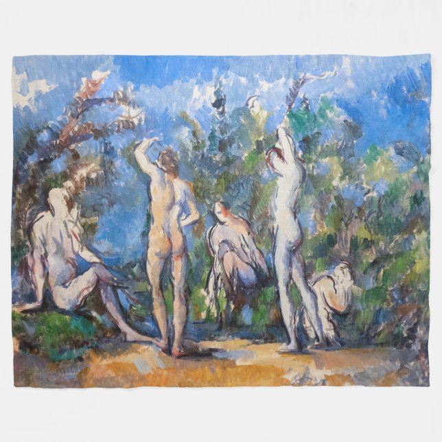 Manta Polar Paul Cezanne - Cinco Bañistas (Frente (Horizontal))