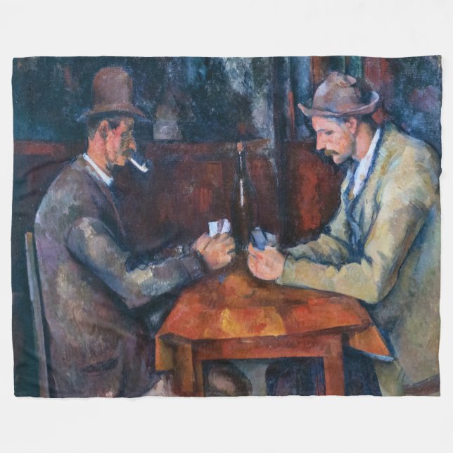 Manta Polar Paul Cezanne - Los jugadores de cartas (Frente (Horizontal))