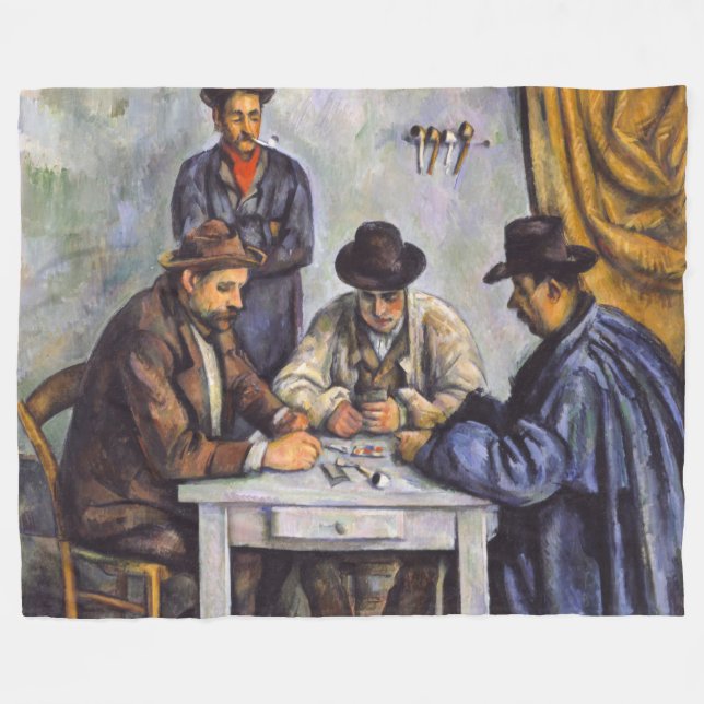 Manta Polar Paul Cezanne - Los jugadores de cartas (Frente (Horizontal))