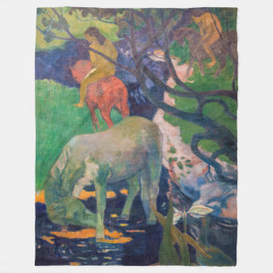 Manta Polar Paul Gauguin - El caballo blanco