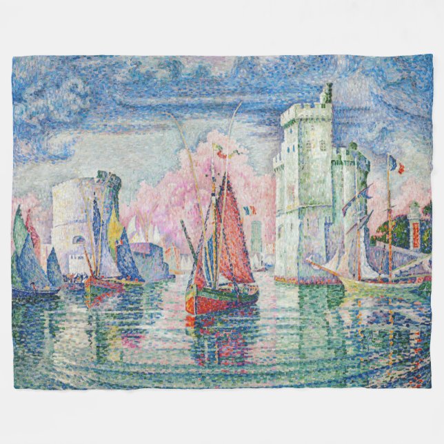 Manta Polar Paul Signac - Entrada al puerto de La Rochelle (Frente (Horizontal))