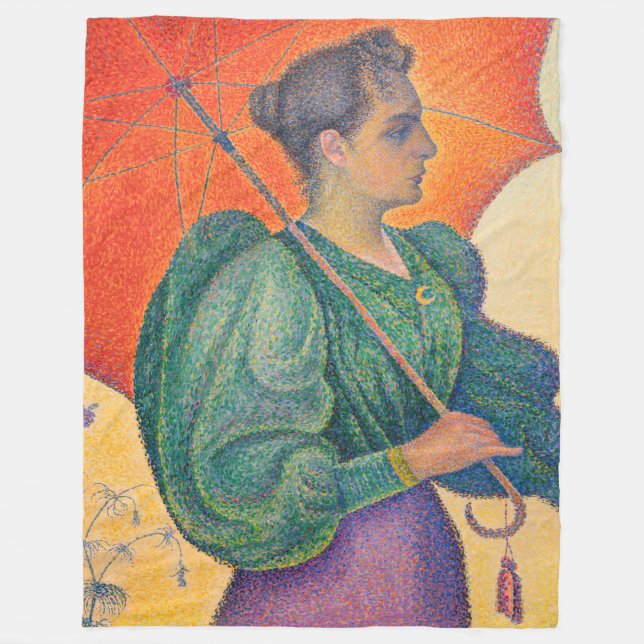 Manta Polar Paul Signac - Mujer con parasol (Anverso)