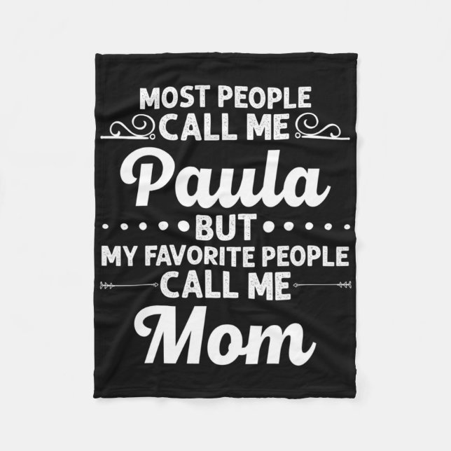 Manta Polar Paula Gift Name Funny Mother's Day Personalized Wo (Anverso)