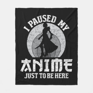 Manta Polar Pausa Mi Anime Para Estar Aquí Mujeres Hombres Ani