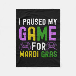 Manta Polar Pausa Mi Juego Para El Videojuego Mardi Gras