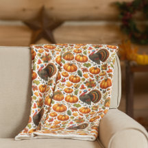 Pavo festivo y decoración de otoño de calabaza