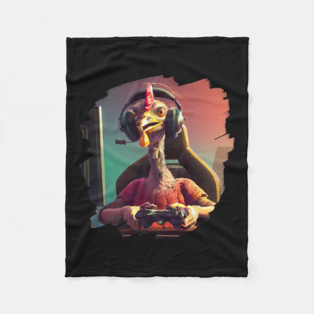 Manta Polar Pavo Juego De Video Juegos Thanksgiving Pavo  (Anverso)