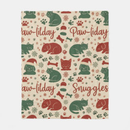 Manta Polar Paw-liday Snuggles Amante de Mascotas Perro Gato N