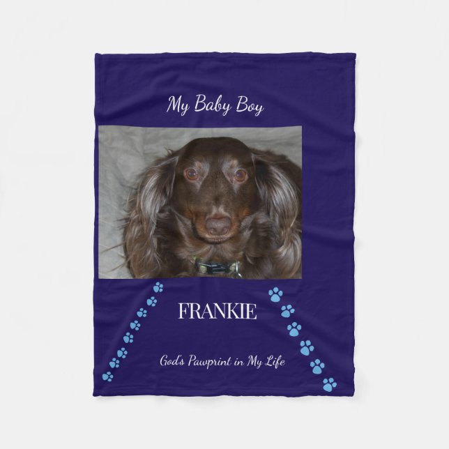 Manta Polar  Pawprint Path Keepsake (Anverso)