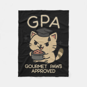 Manta Polar Paws de atún para gato graciosos de becario person