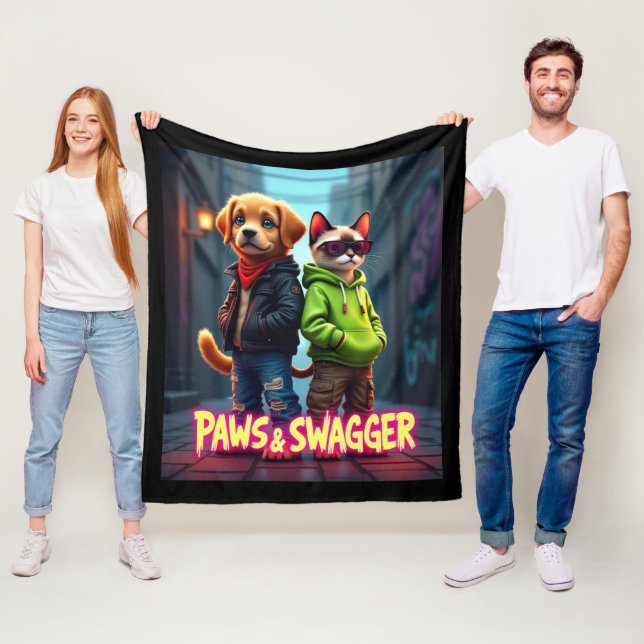 Manta Polar Paws & Swagger™ Elegante ropa de Mascota Bebé (In situ)