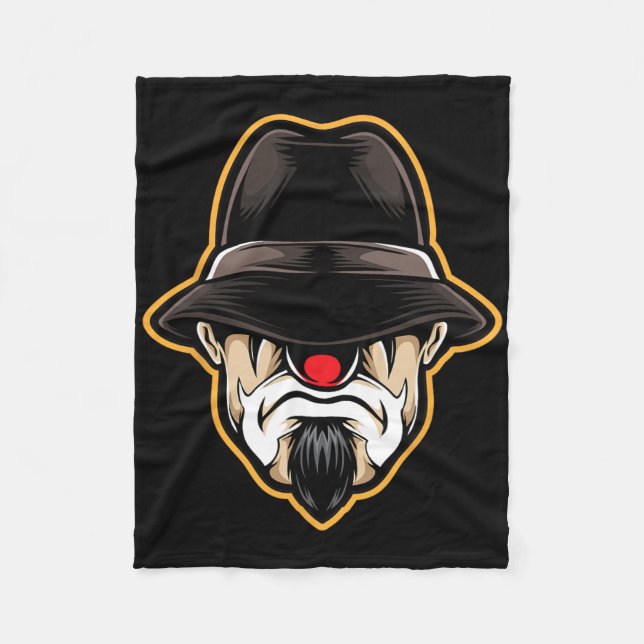 Manta Polar Payaso de Halloween asustado Cholo Gangster (Anverso)