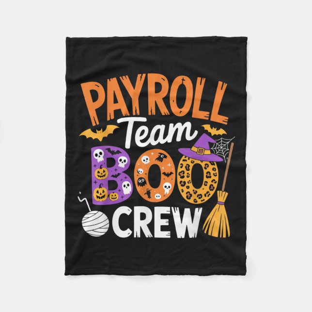Manta Polar Payroll Team Boo Crew Halloween Matching Soky Outf (Anverso)