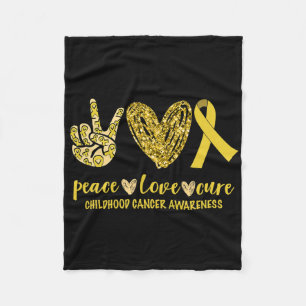 Manta Polar Paz Amor Cura Cinta Conciencia sobre el Cáncer Inf