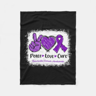 Manta Polar Paz Amor Cura Cura Cáncer Pancreático Conciencia P
