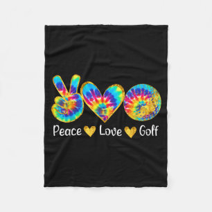 Manta Polar Paz Amor Golf Divertido Tie Dye Amantes del Golf