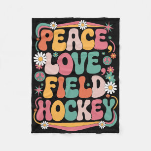 Manta Polar Paz Amor Hockey sobre Césped 70s Hippie Retro Hock