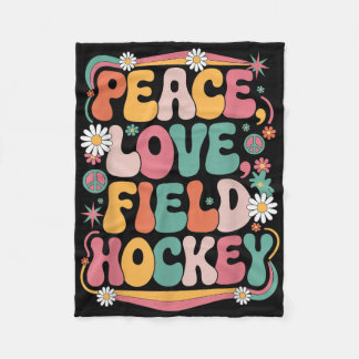 Manta Polar Paz Amor Hockey sobre Césped Hippie Retro 70s