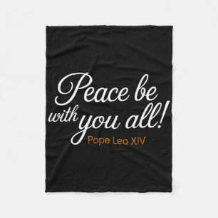 Manta Polar Paz Sea Con Todos Ustedes Cita Del Papa Leo Xiv
