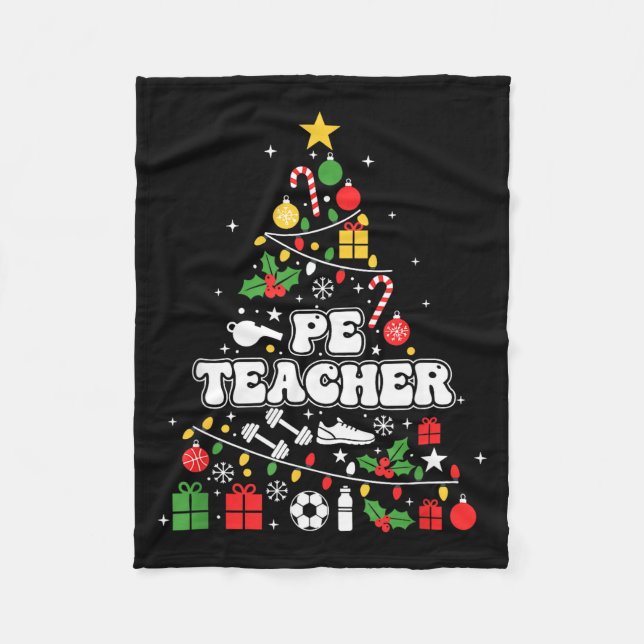 Manta Polar Pe Physical Education Teacher Christmas Tree Women (Anverso)