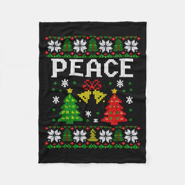 Manta Polar Peace I Come In Peace Couple Matching Ugly Christm (Anverso)