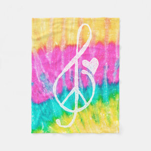 Manta Polar Peace Love and Music Note Tye Dye