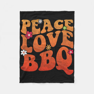 Manta Polar Peace Love Bbq Grillmaster Mujeres Gritando Carne