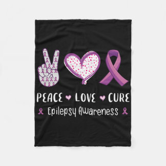 Manta Polar Peace Love Cure Epilepsy Awareness Men Women Kids