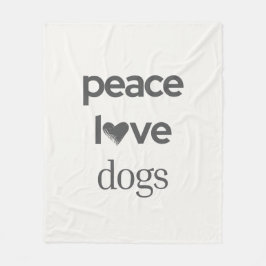 Manta Polar Peace Love Dogs | Rescue Dog Mom Modern Home Decor