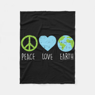 Manta Polar Peace Love Earth Guay Hippie Hippy Ambientalis