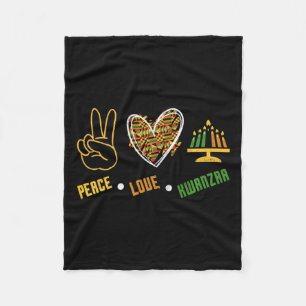 Manta Polar Peace Love Kwanzaa Kinara African American Black C