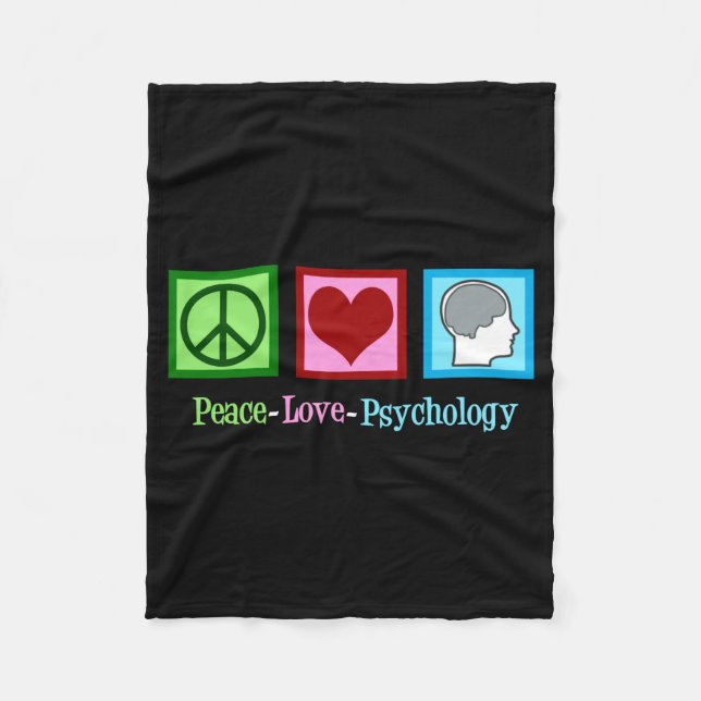 Manta Polar Peace Love Psychology Cute Psychologist  (Anverso)