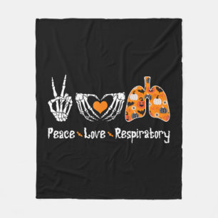 Manta Polar Peace Love Respiratory Therapist Skeleton Fun Hall