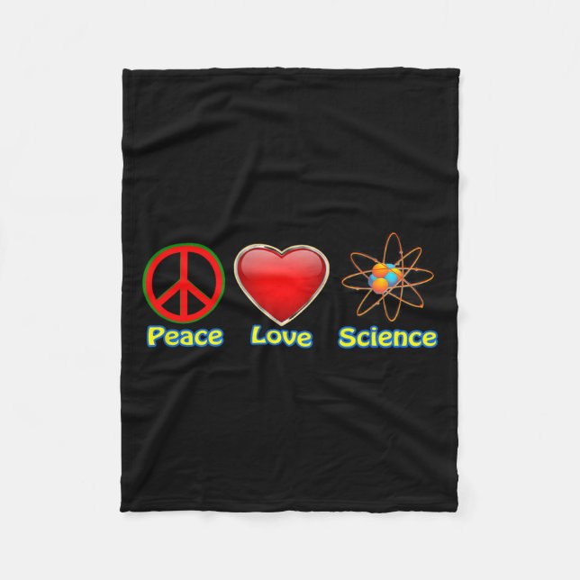 Manta Polar Peace Love Science  (Anverso)
