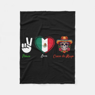 Manta Polar Peace Love Tacos Cinco De Mayo Diversión Mexicana