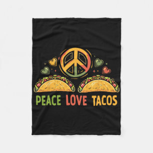 Manta Polar Peace Love Tacos Cinco De Mayo Fiesta Hipp Mexican