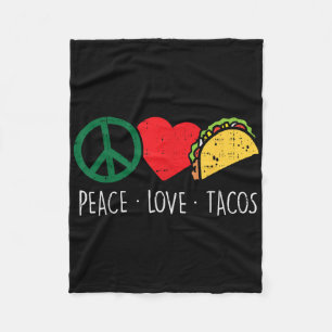 Manta Polar Peace Love Tacos Cinco De Mayo Fiesta Hipp Mexican