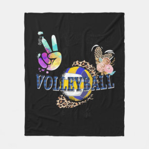 Manta Polar Peace Love Volleyball Gigi Life Mom Grandma Leopar
