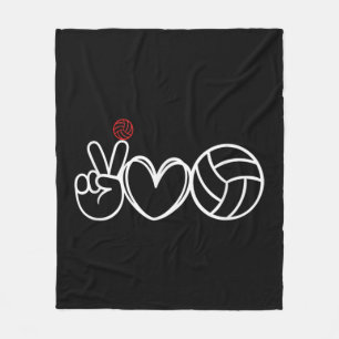Manta Polar Peace Love Volleyball Player Graphic