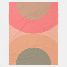 Manta Polar Peach and Olive Modern de mediados del siglo