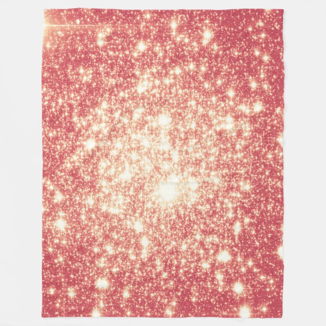Manta Polar Peach Champagne Stars Fleece Blanket (Anverso)