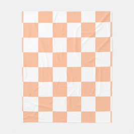 Manta Polar Peach Fuzz Checkered Gingham Pattern