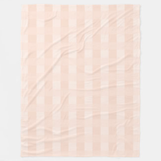 Manta Polar Peach Gingham Plaid Pattern Fleece Blanket